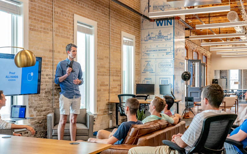Founder team collaborating on product strategy