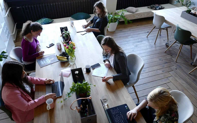 Startup team scoping a product on a whiteboard