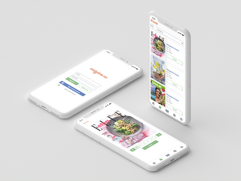 MagZine.nu kiosk UI design