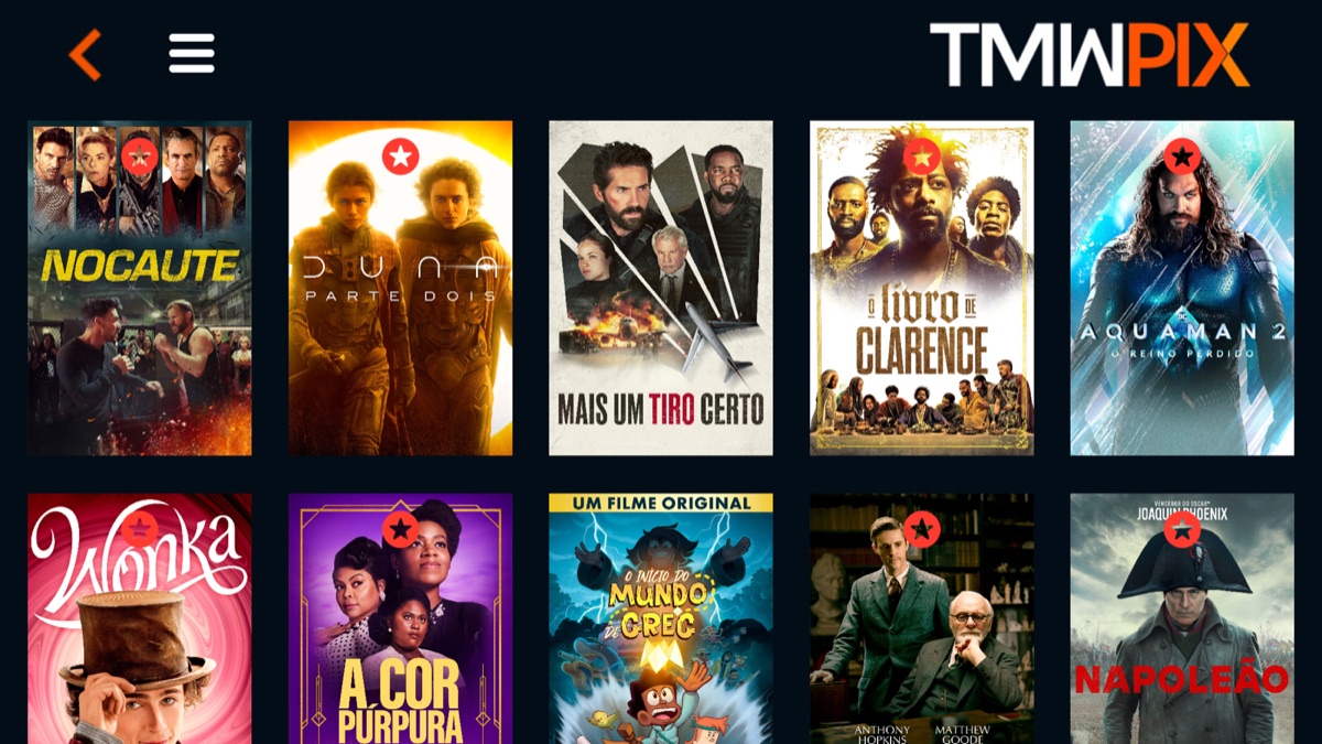 TMWPIX — video-on-demand catalogue grid